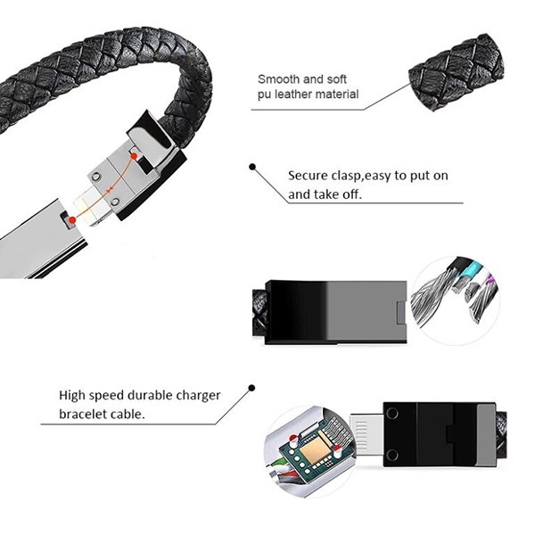 皮革手鍊USB傳輸充電線_4